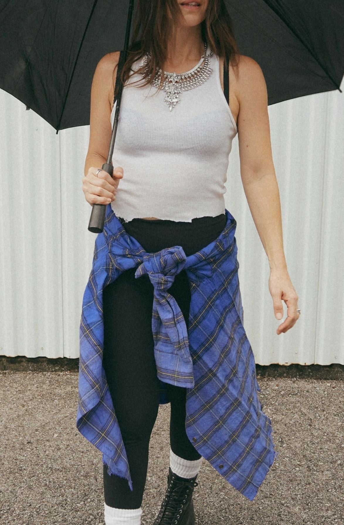 Oversized Plaid Button Up