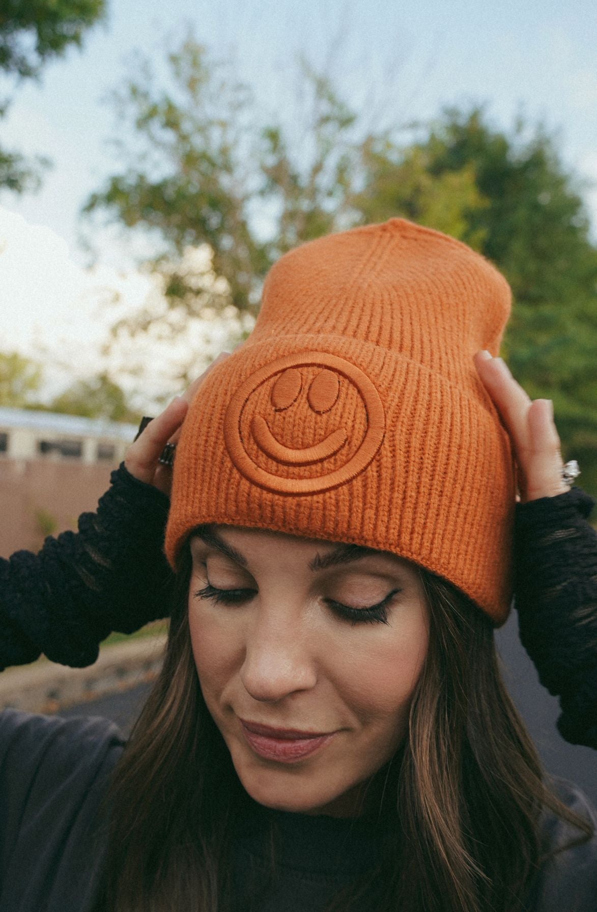Happy Face Knit Beanie