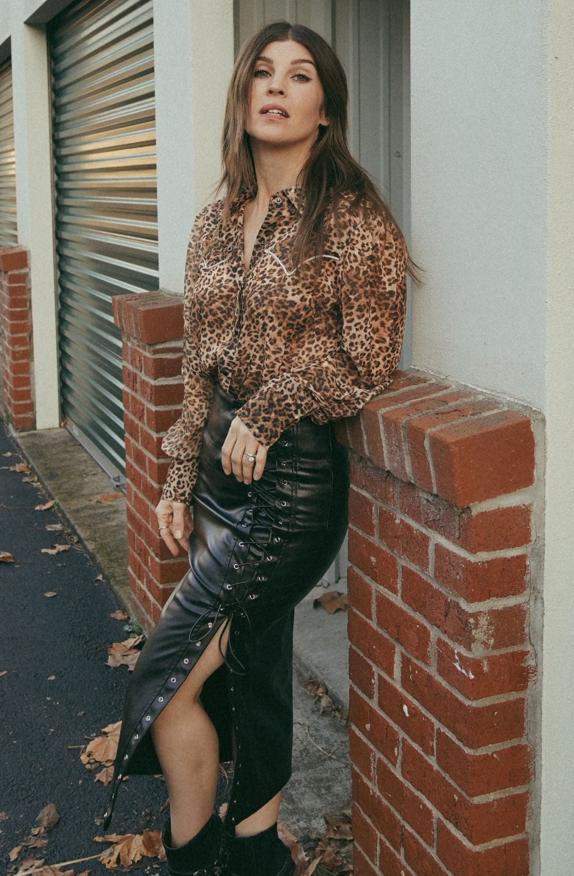 Feral Heart Leopard Button Up