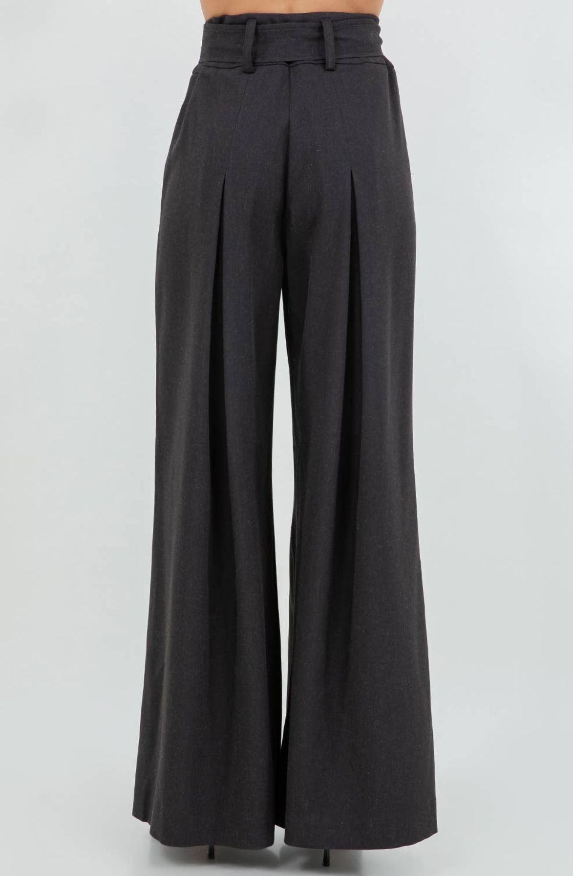 Wide Leg Pleated Trousers