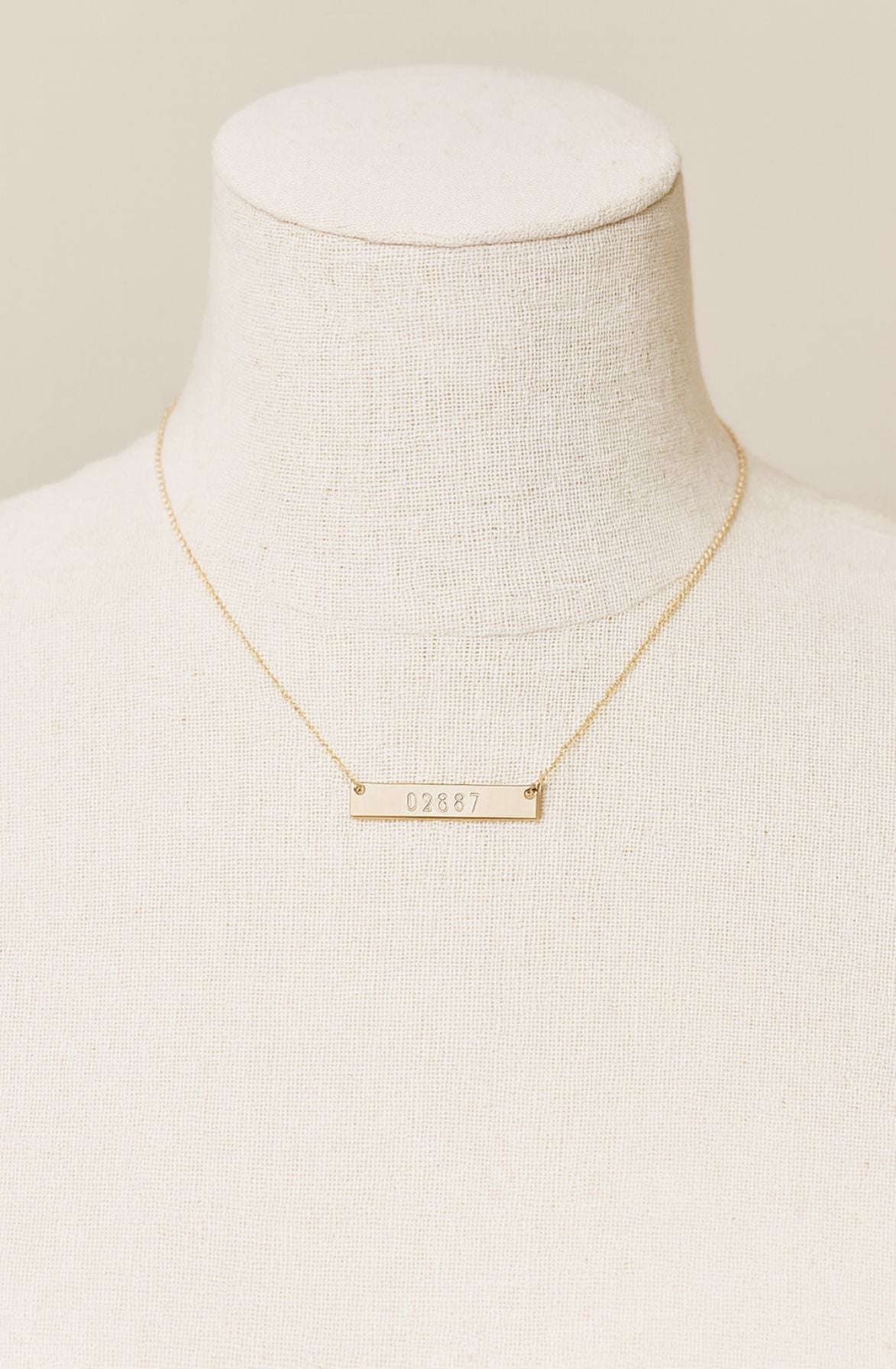 Custom Hometown Zip Code Necklace