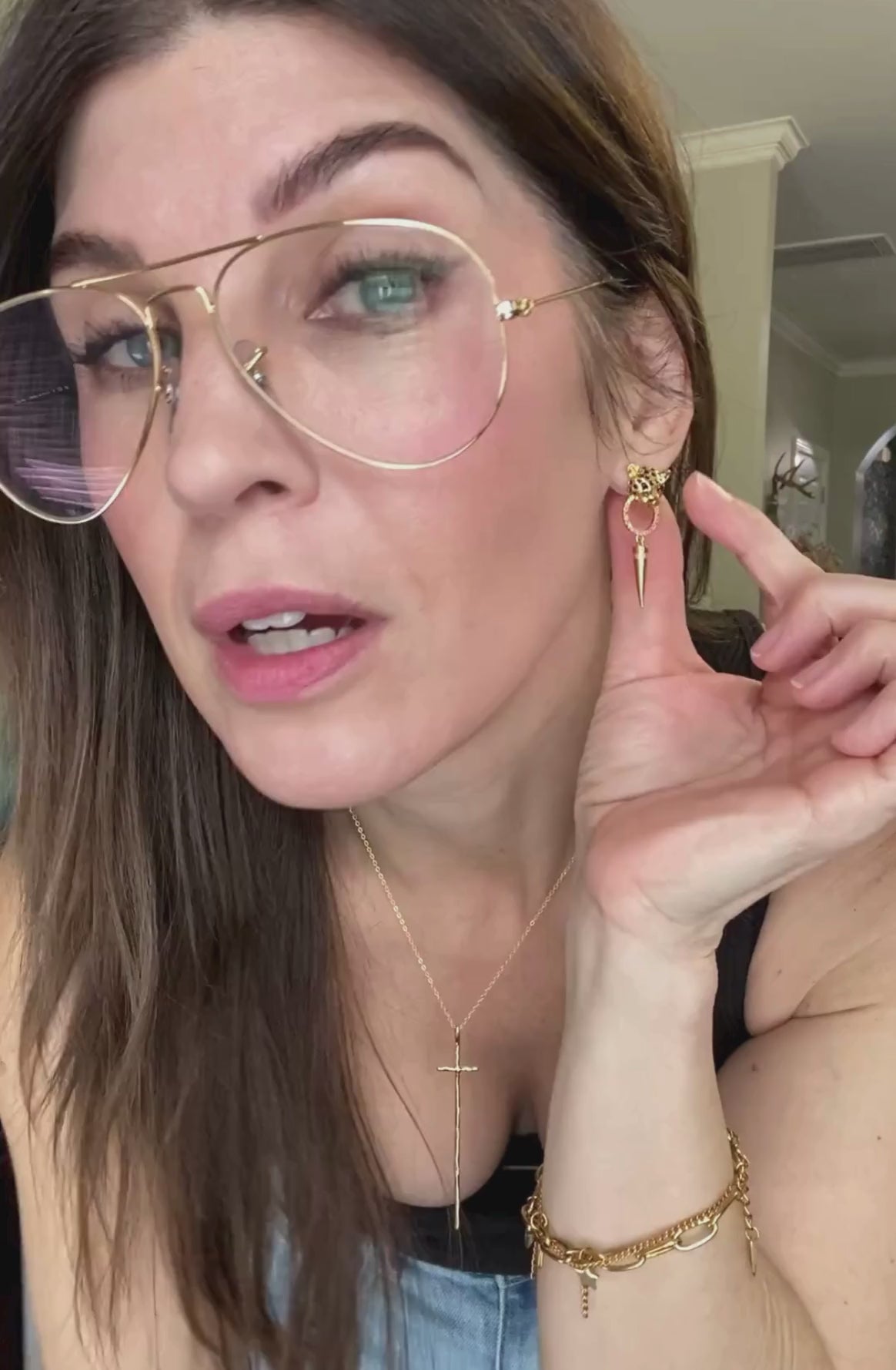 Leopard Drop Earrings