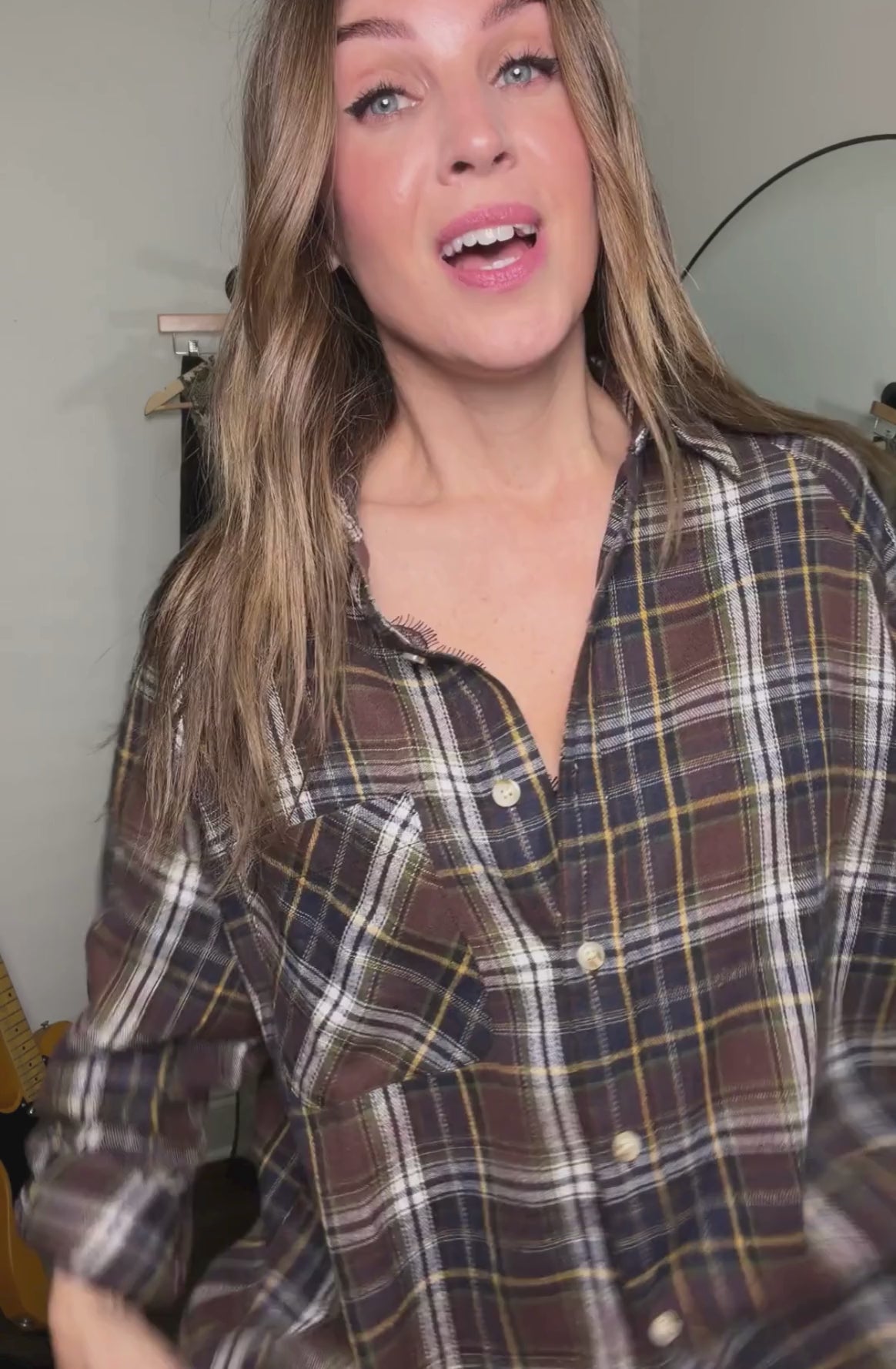 Oversized Plaid Flannel Button Down