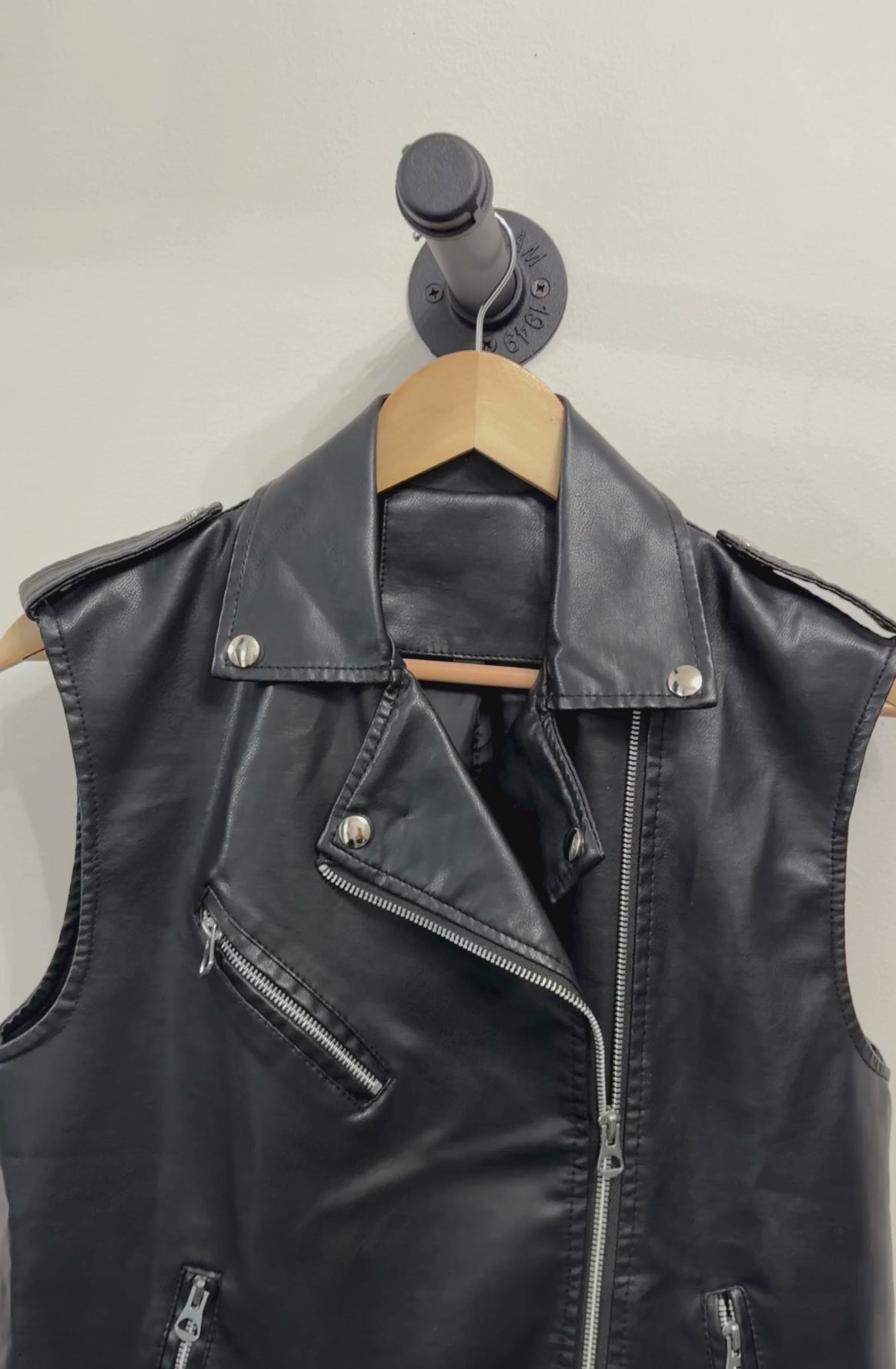 Oversized Vegan Leather Vest