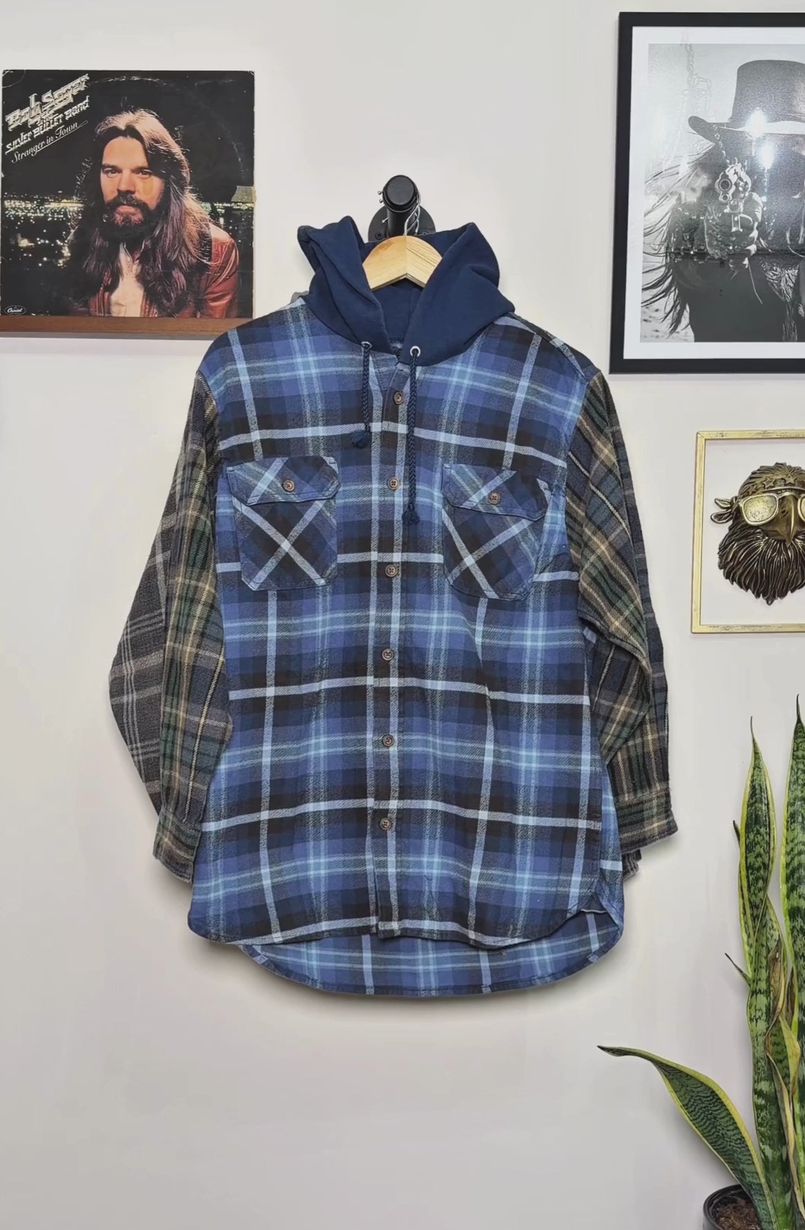 Reworked Vintage Hooded Flannel
